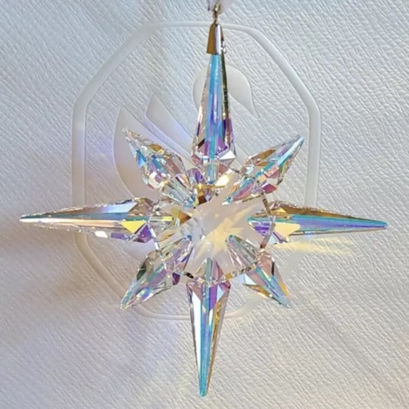 NIB Swarovski Christmas Aurora Borealis Large 4”Star Crystal Ornament #5403200 - Picture 2 of 12